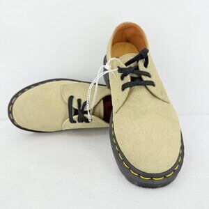 Dr. Martens Womens Lace-up 1461 Beige Suede Oxford Shoes Size Women-5 Men-4 NWOB